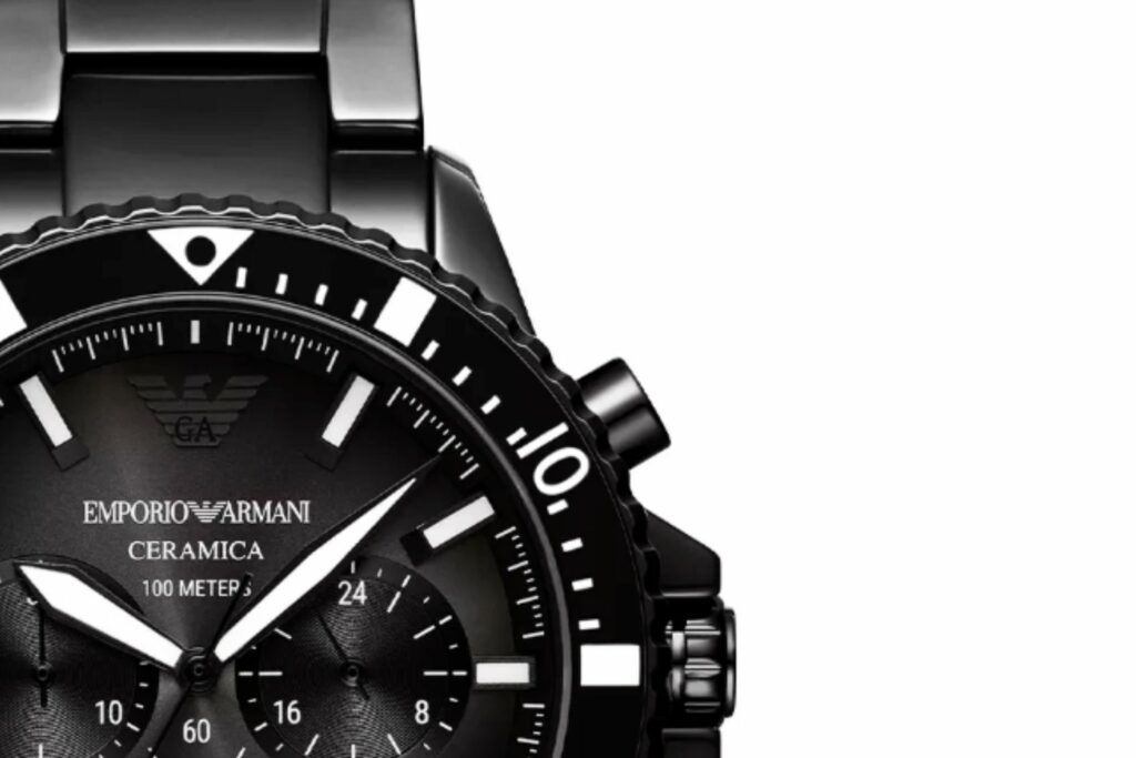 Utsnitt av Emporio Armani Diver Ceramic klokke